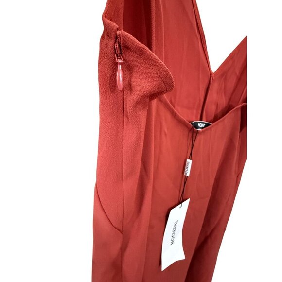 NWT Thakoon Burnt Orange A-Line Spaghetti Strap Slip Dress Size 8 - Picture 5 of 10